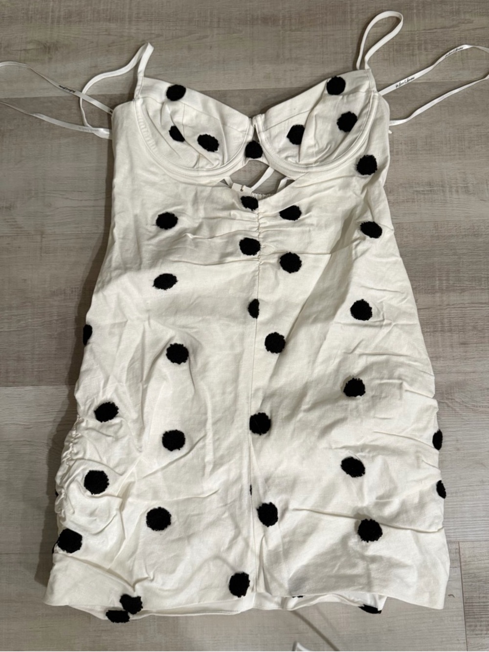 For Love & Lemons White Tag with Black polka dots - Picture 2 of 8